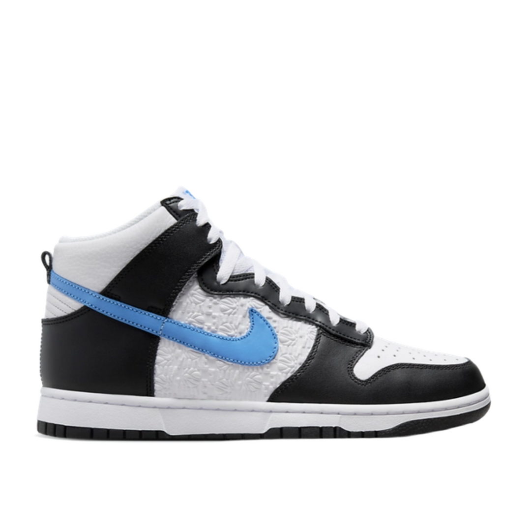 Nike Dunk High Retro FLC Black University Blue White