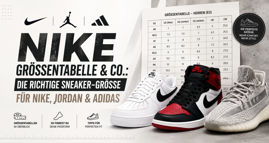 Nike Größentabelle & Co.: Die richtige Sneaker-Größe für Nike, Jordan & adidas