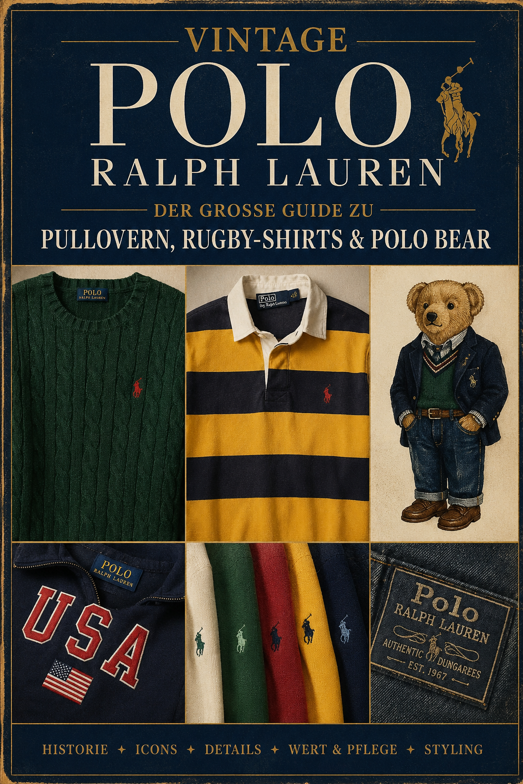 Vintage Polo Ralph Lauren: Der große Guide zu Pullovern, Rugby-Shirts & Polo Bear