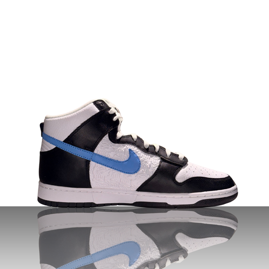 Nike Dunk High Retro FLC Sneaker in Schwarz, Blau und Weiß