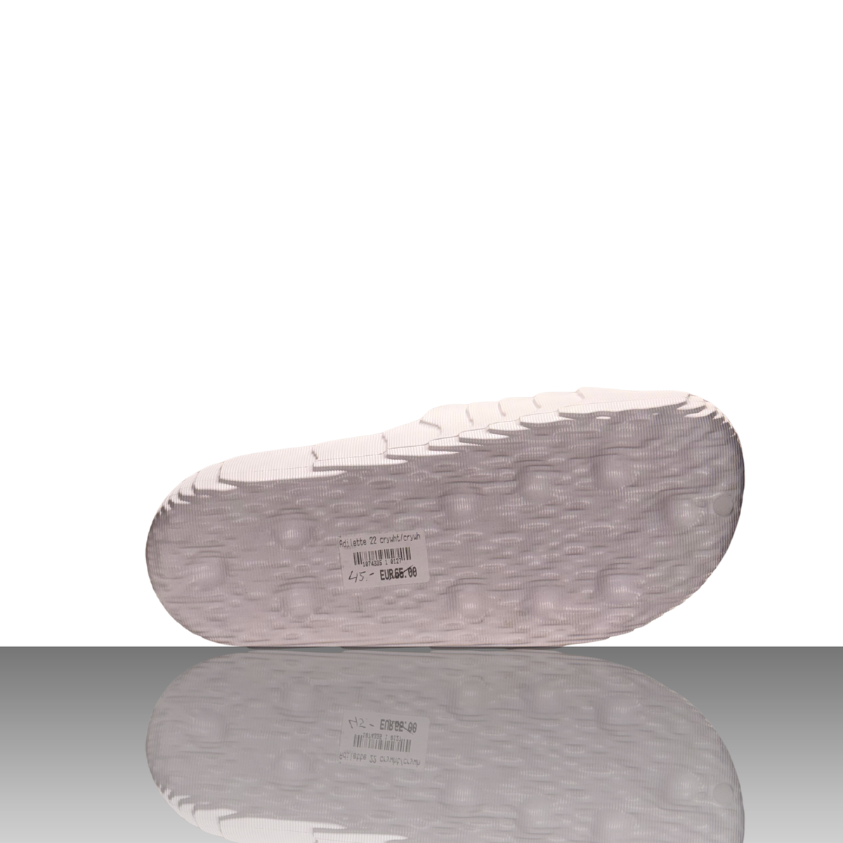 adidas Adilette 22 Crystal White Slides in Weiß – Detailansicht