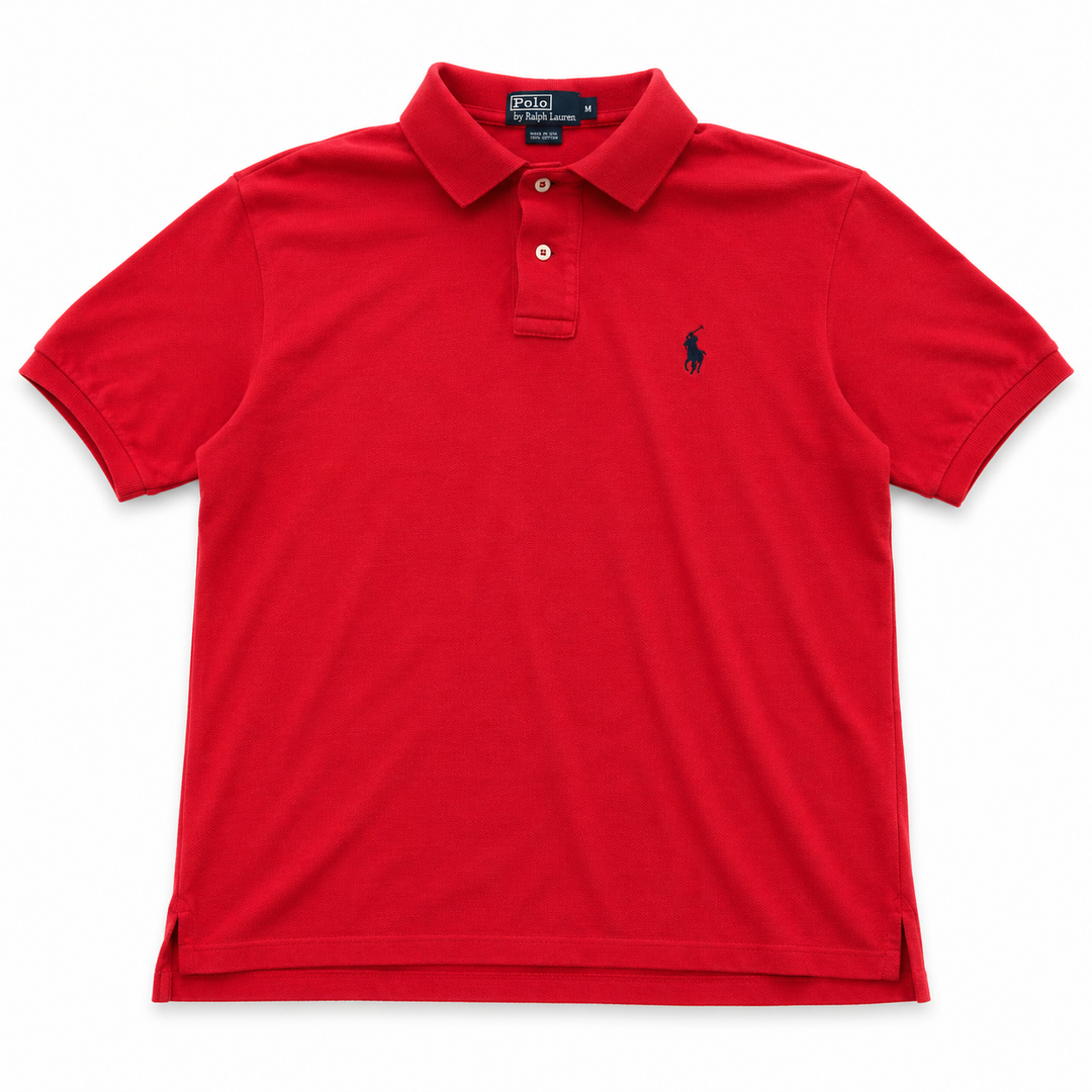Polo Ralph Lauren Classic Polo Shirt Red Navy Logo