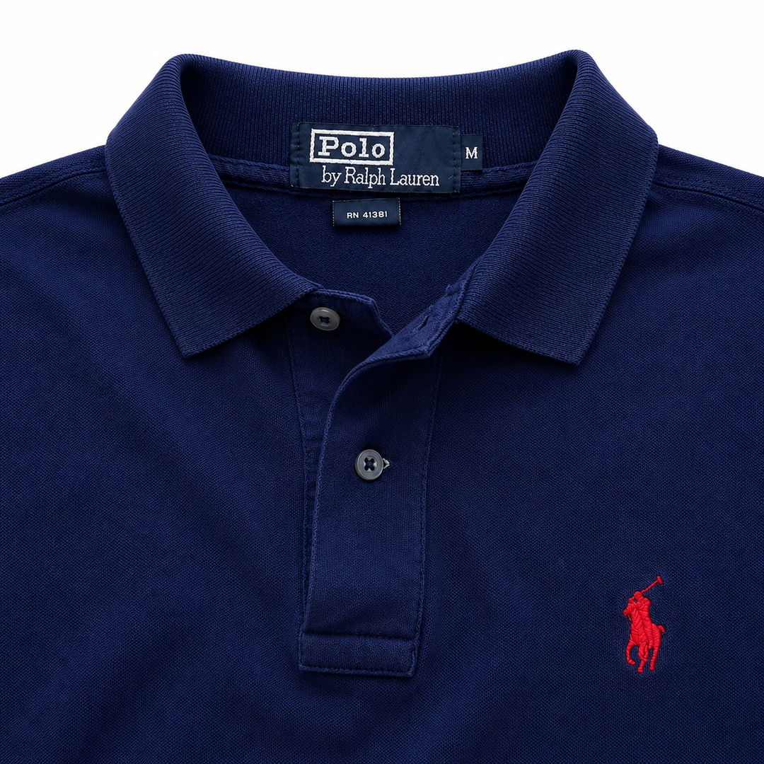 Polo Ralph Lauren Classic Polo Shirt Navy Red Logo