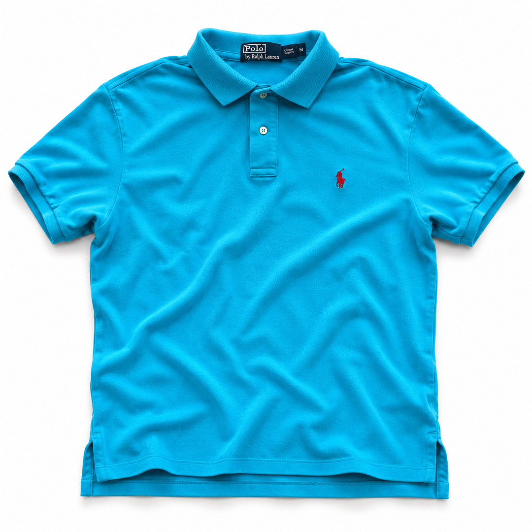 Polo Ralph Lauren Custom Fit Polo Shirt – Turquoise Blue