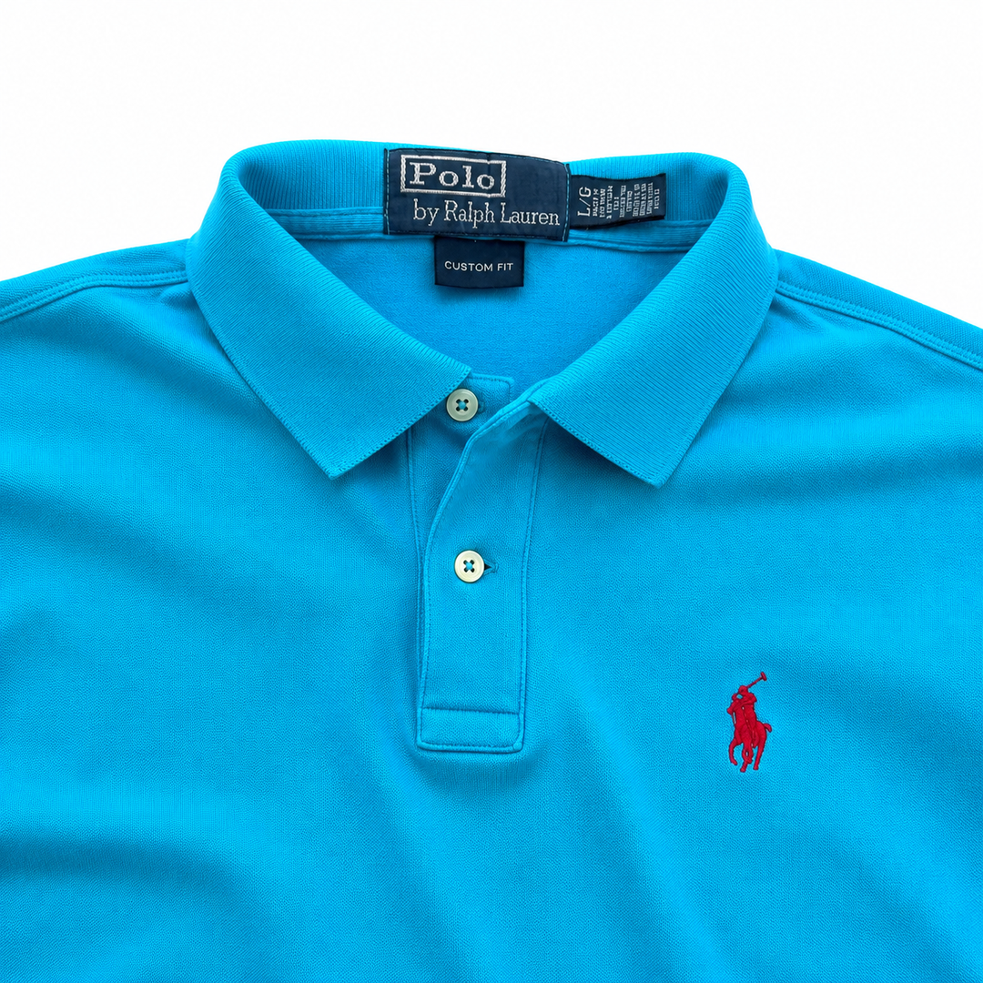 Polo Ralph Lauren Custom Fit Polo Shirt – Turquoise Blue