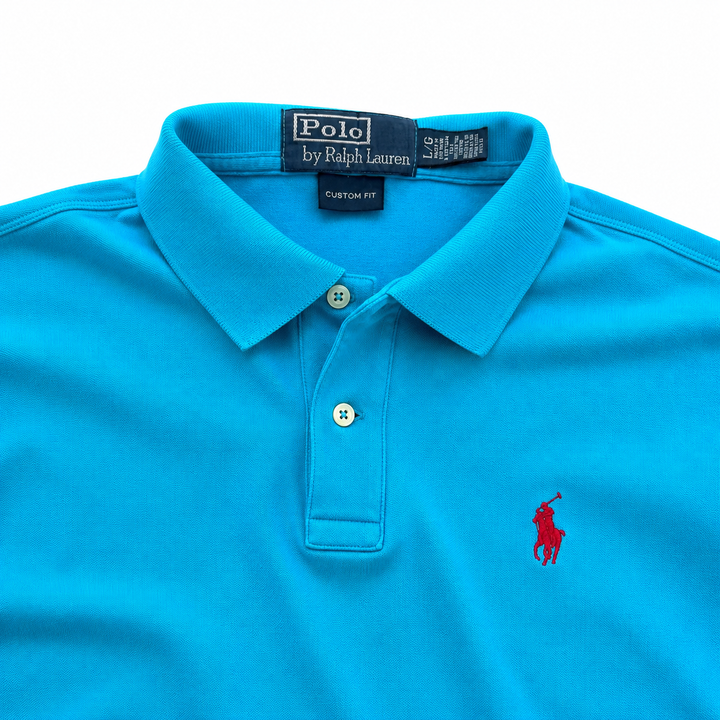 Polo Ralph Lauren Custom Fit Polo Shirt – Turquoise Blue