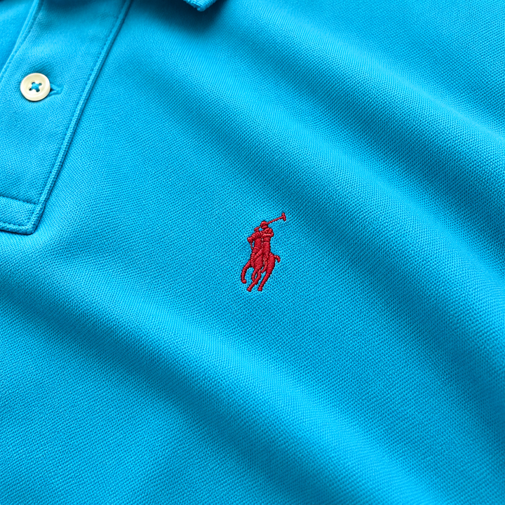 Polo Ralph Lauren Custom Fit Polo Shirt – Turquoise Blue
