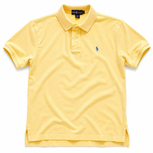 Ralph Lauren Poloshirt in Pastellgelb mit Pony-Logo