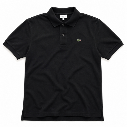 Lacoste Poloshirt in Schwarz mit gesticktem Krokodil-Logo