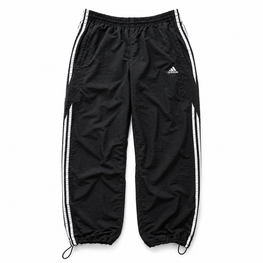 adidas Vintage Track Pants in Schwarz mit weißen 3-Streifen