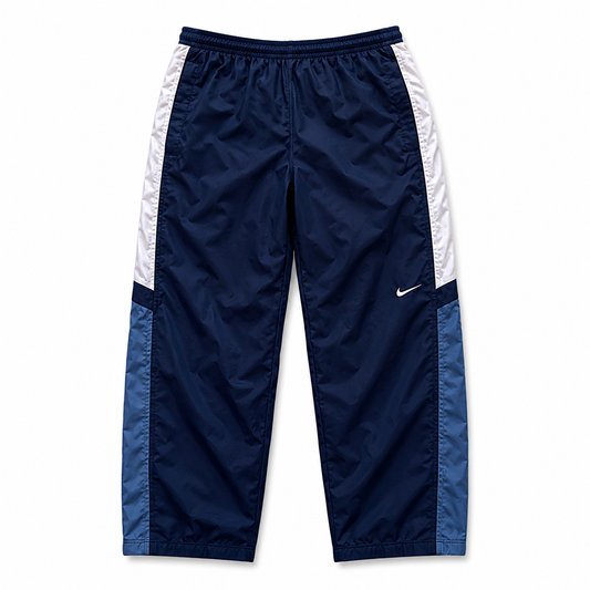 Nike Vintage Track Pants im Navy-Colorblock mit weißem Swoosh