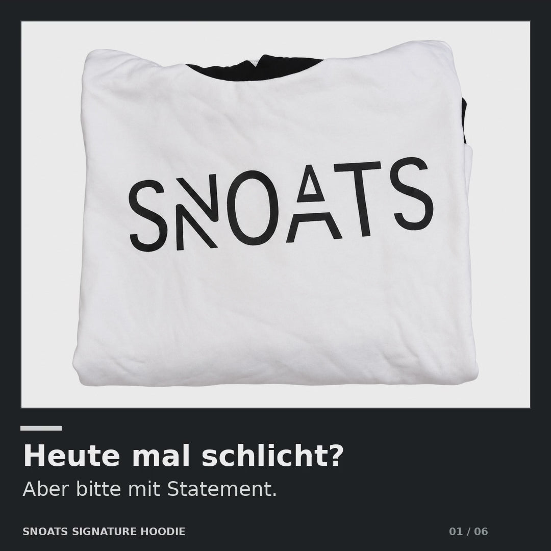SNOATS Signature Hoodie – Black & White
