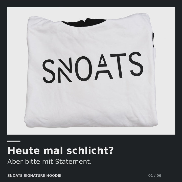 SNOATS Signature Hoodie – Black & White